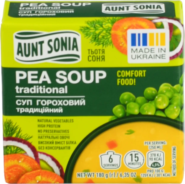 Суп гороховий Традиційний Тьотя Соня 180г