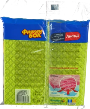 Серветки целюлозні вологопоглинаючі 15.7х16см Акорд Фрекен Бок 5шт