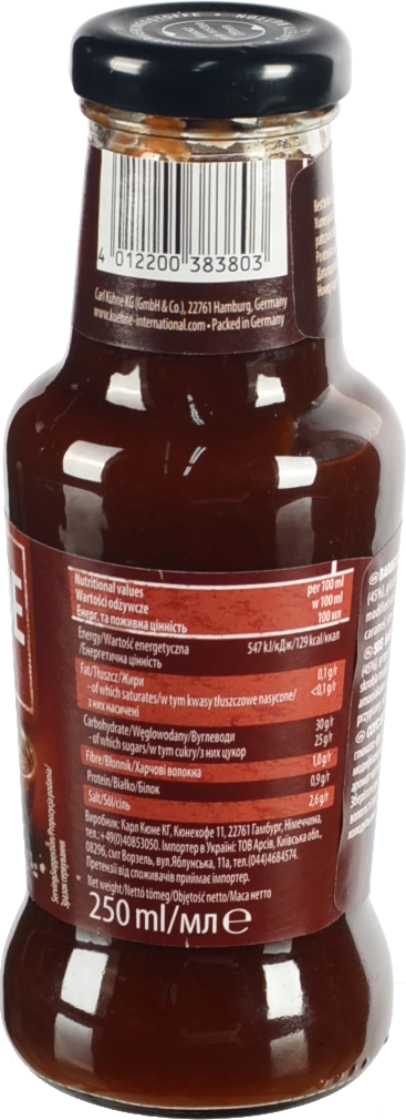 Соус пікантний Barbecue Kuhne с/пл 250мл