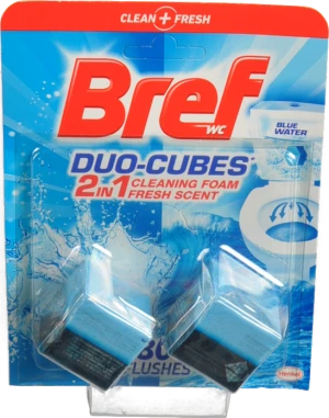 Кубики для зливного бачка чистячі 2в1 Duo-Cubes Bref 2х50г