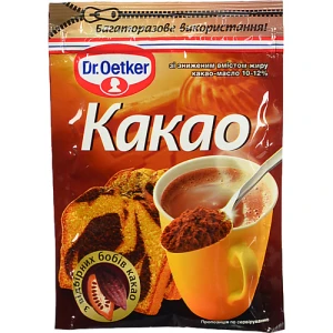 Какао зі зниженим вмістом жиру Dr.Oetker м/у 50г