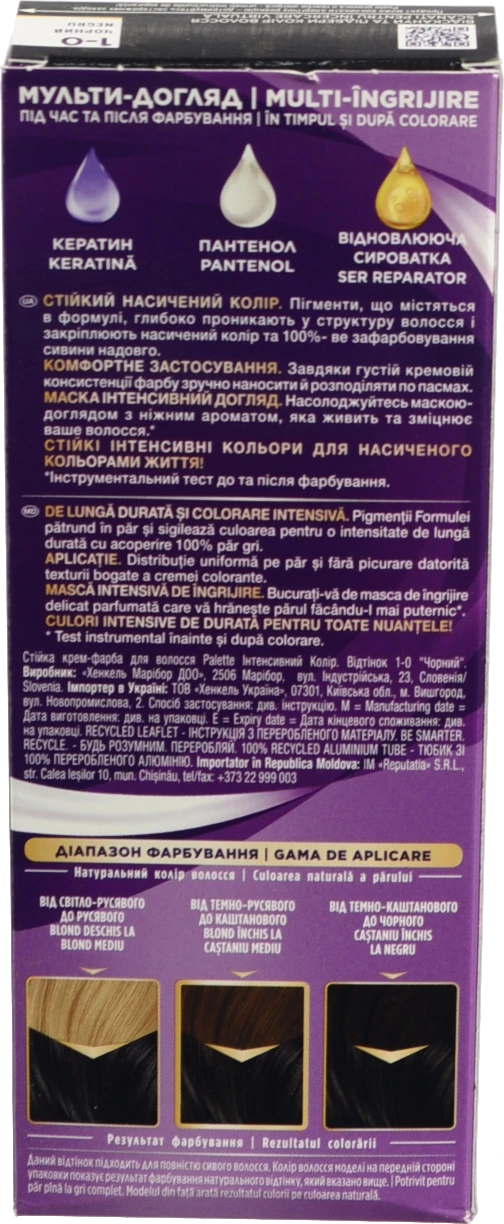 Фарба д.волосся Palette N1 чорний