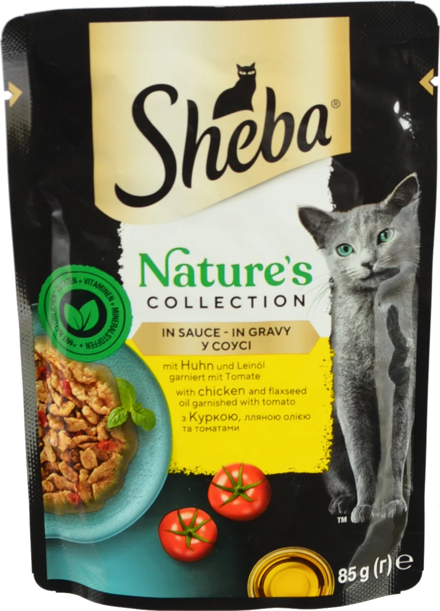 Корм Шеба Natures 85г курка томат лляна олія в соусі