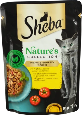 Корм Шеба Natures 85г курка томат лляна олія в соусі
