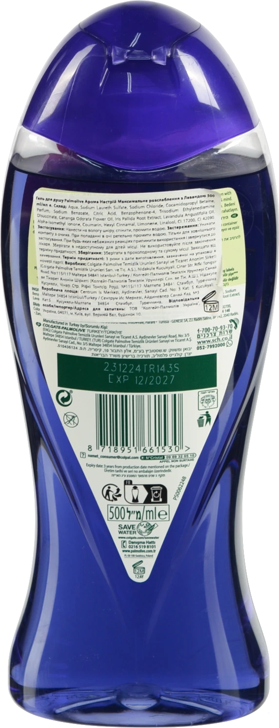 Гель д.душу Палмолів 500мл максимальне розслабл