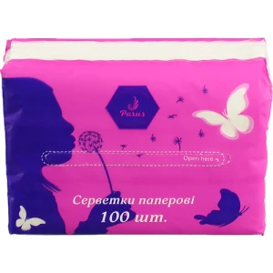 Серветка паперова Parus 2шар.100х64 біла