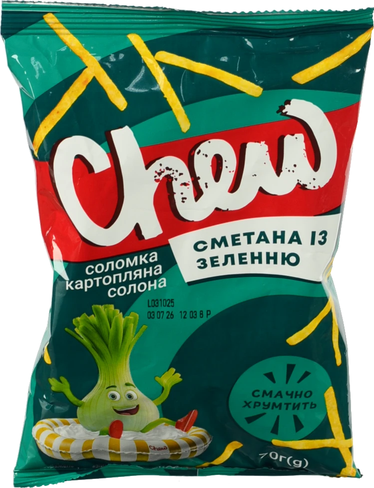 Соломка Chew 70г картопляна сметана зелень