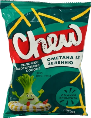 Соломка Chew 70г картопляна сметана зелень