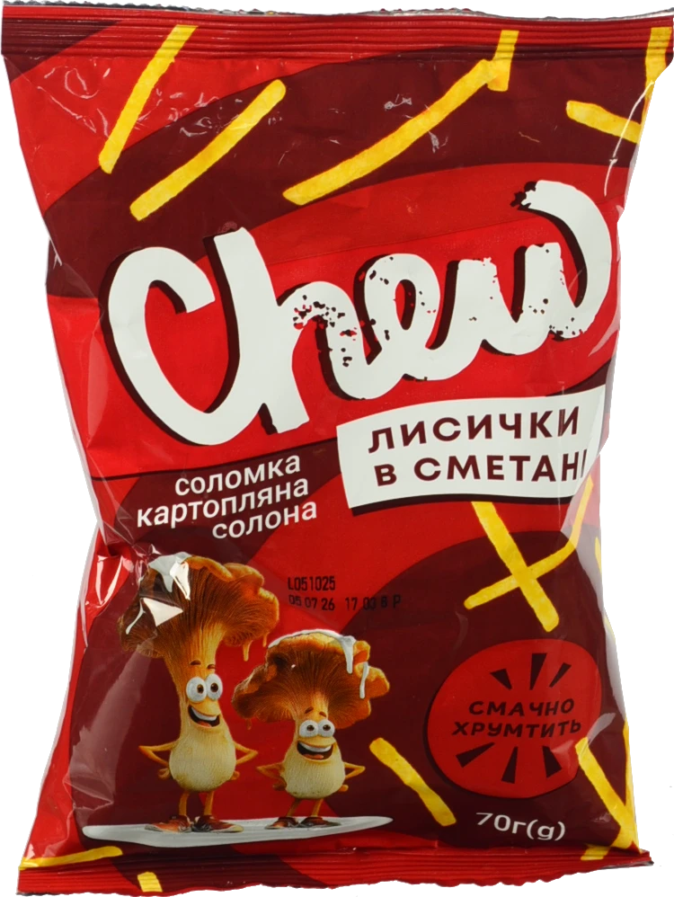 Соломка Chew 70г картопляна лисички в сметане