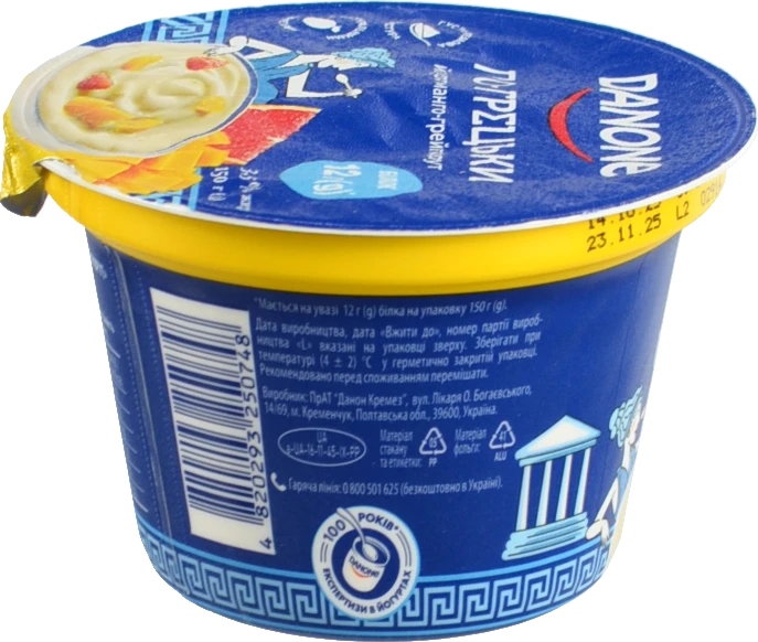 Йогурт Данон 150г 3.5% манго грейпфрут грецький ст