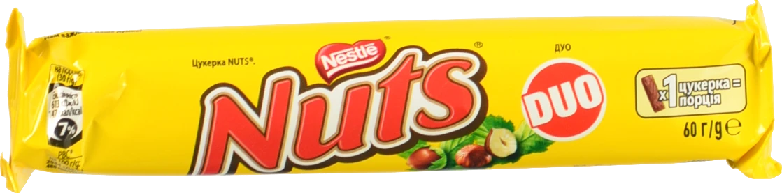 Шоколадний батон Nuts 60г кінг сайз