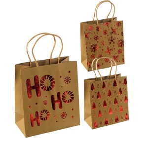 Пакет подарунковий новорічний тип 7 15*17*8cm