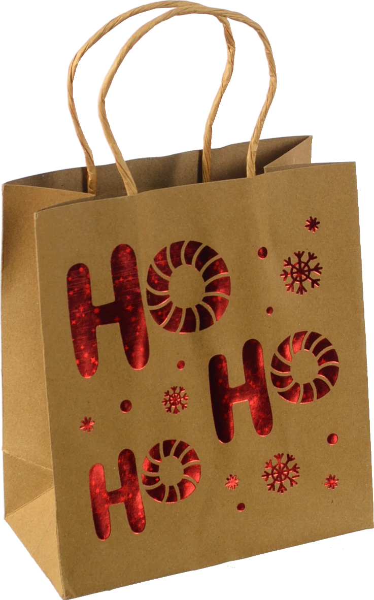 Пакет подарунковий новорічний тип 7 15*17*8cm