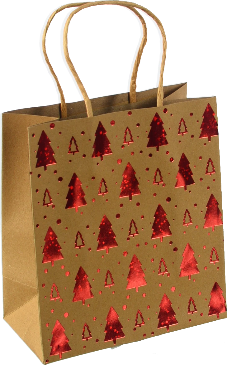 Пакет подарунковий новорічний тип 7 15*17*8cm