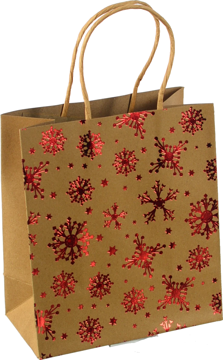 Пакет подарунковий новорічний тип 7 15*17*8cm