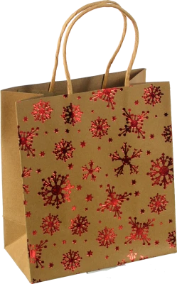 Пакет подарунковий новорічний тип 7 15*17*8cm