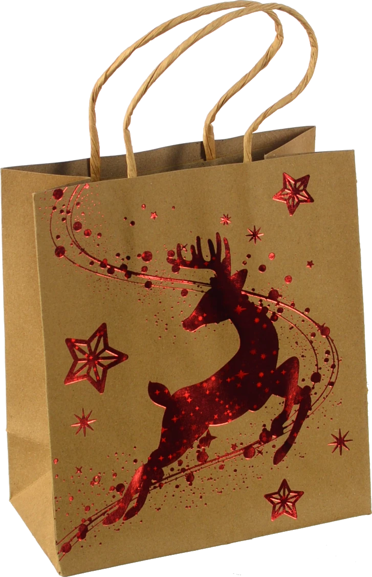 Пакет подарунковий новорічний тип 7 15*17*8cm