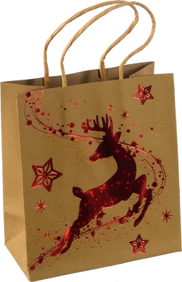 Пакет подарунковий новорічний тип 7 15*17*8cm