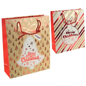 Пакет подарунковий новорічний тип 3 26*32*10cm