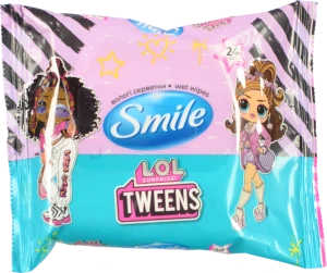 Серветки вологі Smile 24шт ліцензійні герої