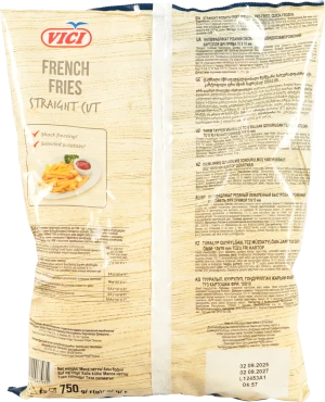 Картопля фрі швидкозаморожена різана обсмажена пряма 10х10мм Vici м/у 750г