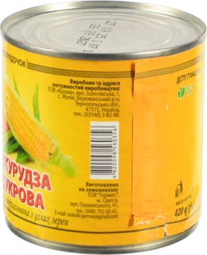 Кукурудза Рядочок 420г з.б