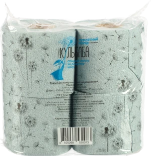 Туалетний папір Кульбаба 4 шт