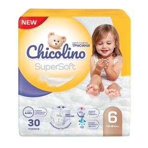 Підгузники-трусики Chicolino Super Soft розмір 6 (16кг+) 30шт
