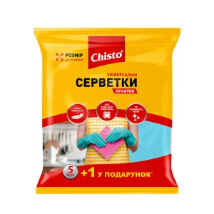 Серветки універсальні 32х36см Практик Chisto 6шт