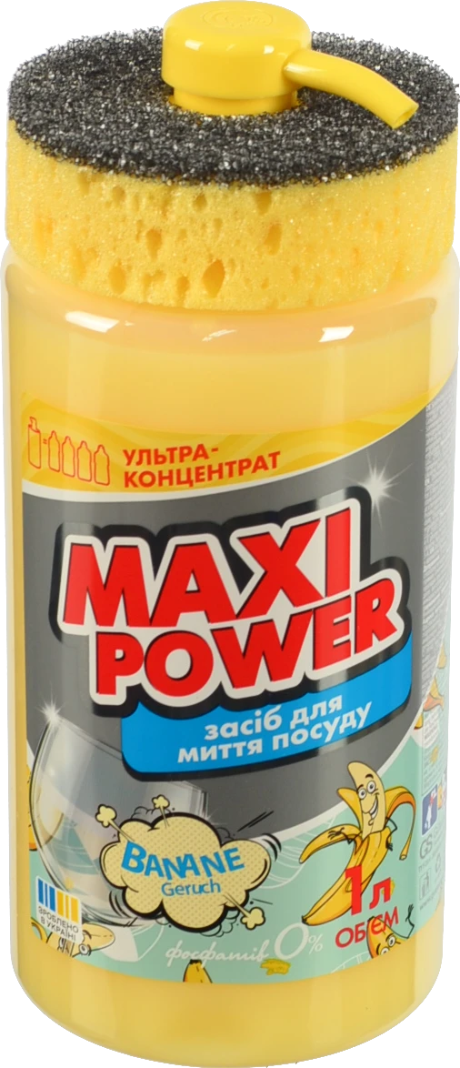 Засіб для миття посуду Banane Maxi Power 1л