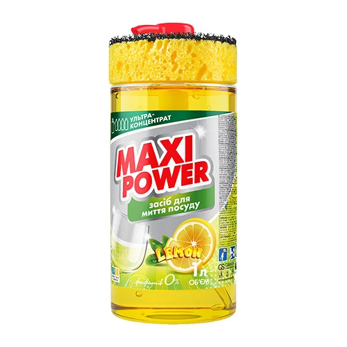 Засіб для миття посуду з ароматом лимону Maxi Power 1л