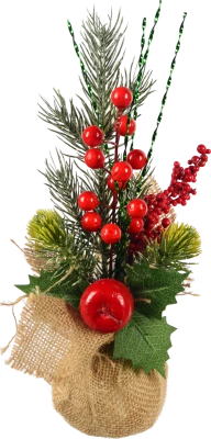 Декор новорічний флористична композиція тип 14 27cm