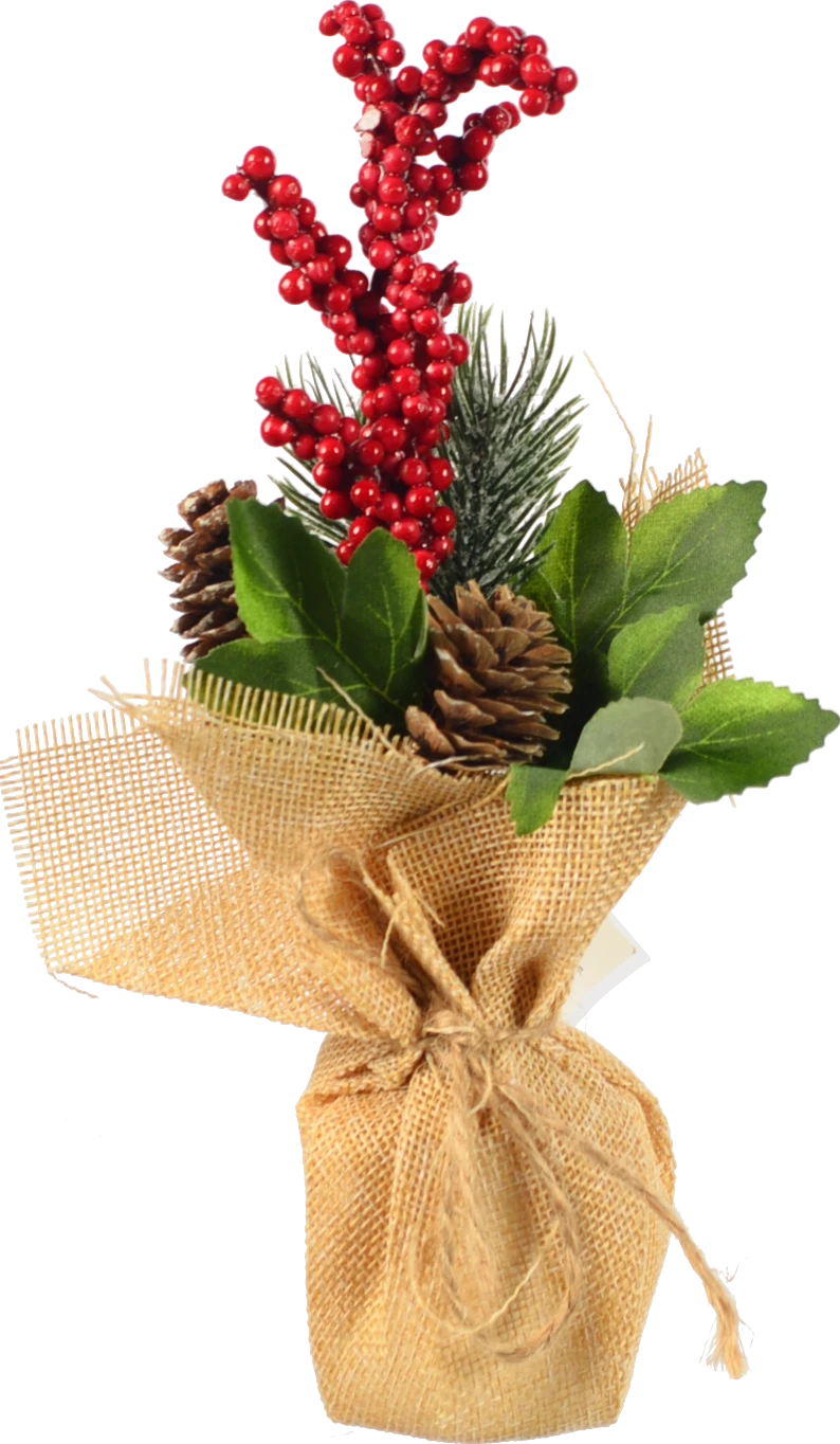 Декор новорічний флористична композиція тип 2 20cm