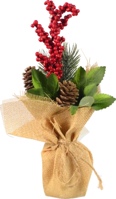 Декор новорічний флористична композиція тип 2 20cm