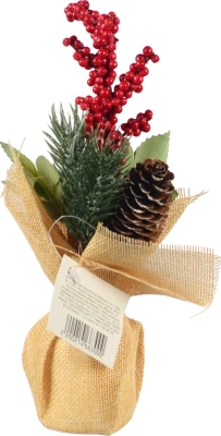 Декор новорічний флористична композиція тип 2 20cm