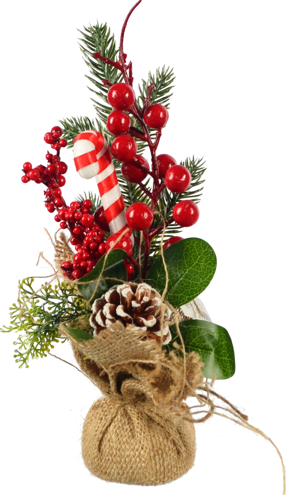 Декор новорічний флористична композиція тип 13 24cm