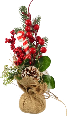 Декор новорічний флористична композиція тип 13 24cm