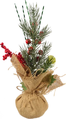 Декор новорічний флористична композиція тип 14 27cm