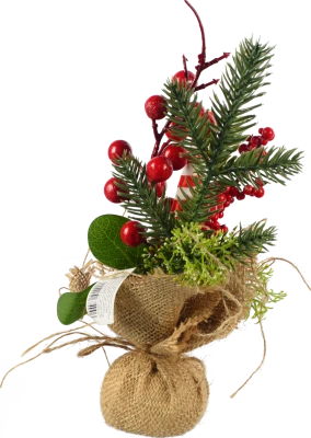 Декор новорічний флористична композиція тип 13 24cm