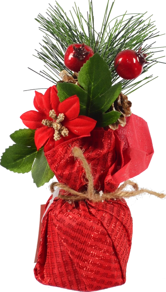 Декор новорічний флористична композиція тип 1 15cm