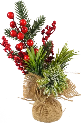 Декор новорічний флористична композиція тип 9 25cm