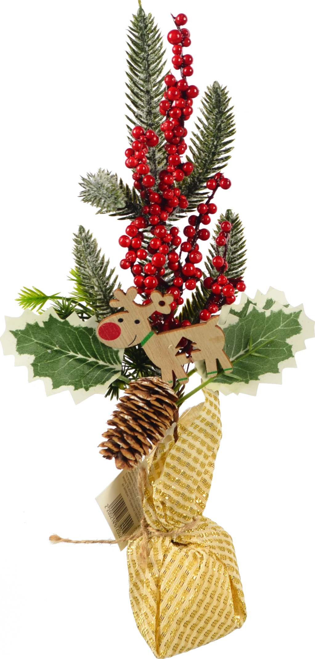 Декор новорічний флористична композиція тип 11 30cm