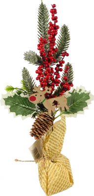 Декор новорічний флористична композиція тип 11 30cm