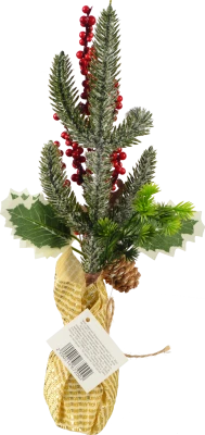 Декор новорічний флористична композиція тип 11 30cm