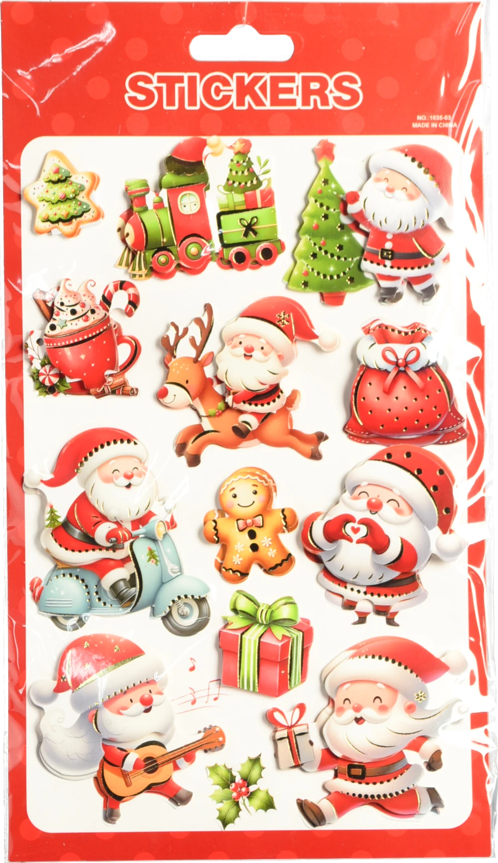 Декор новорічний стікер 1425см