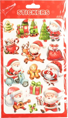 Декор новорічний стікер 1425см