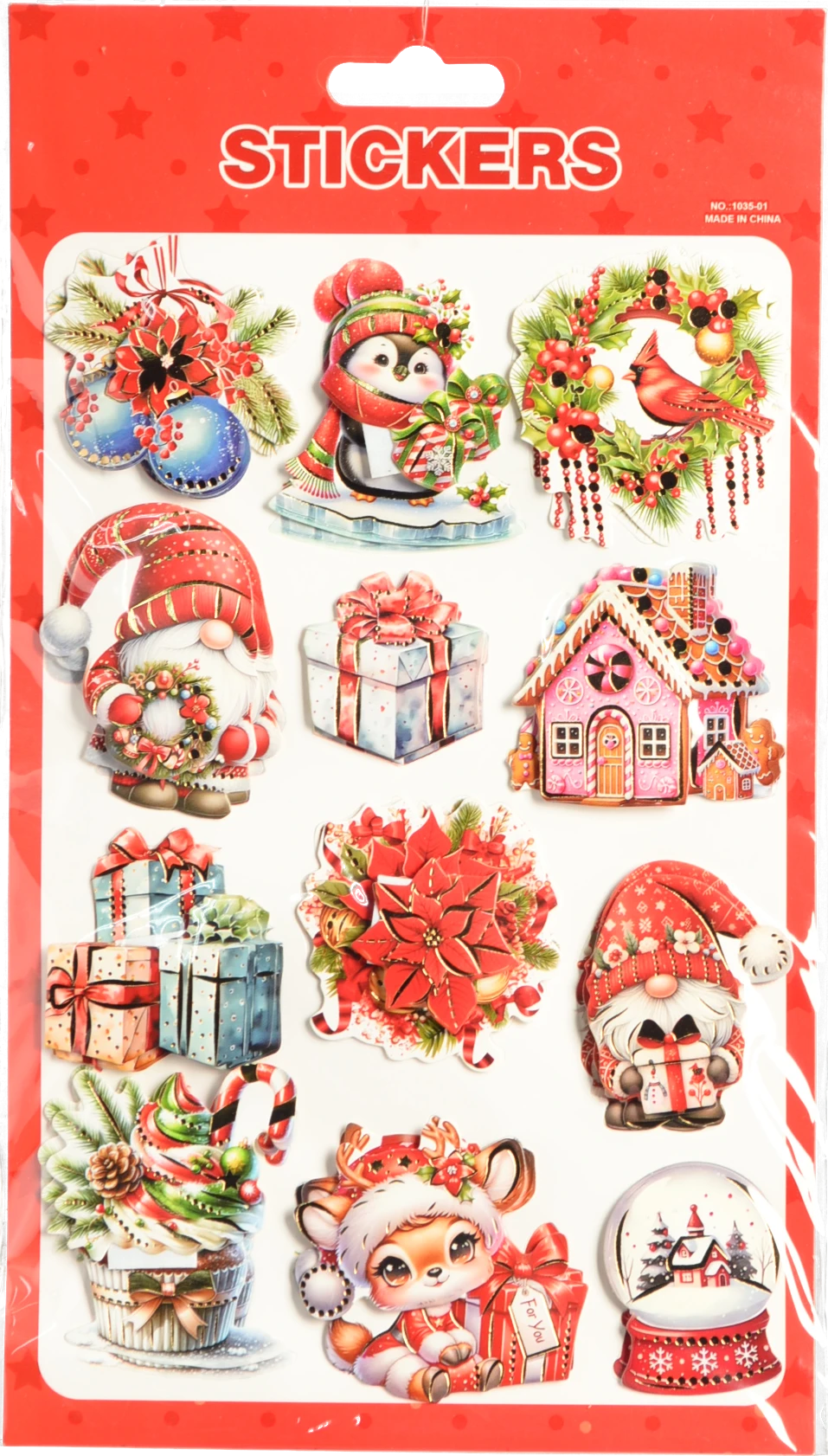 Декор новорічний стікер 1425см