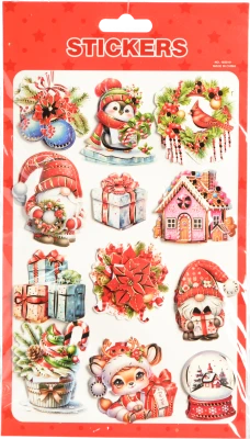 Декор новорічний стікер 1425см