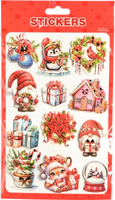 Декор новорічний стікер 1425см