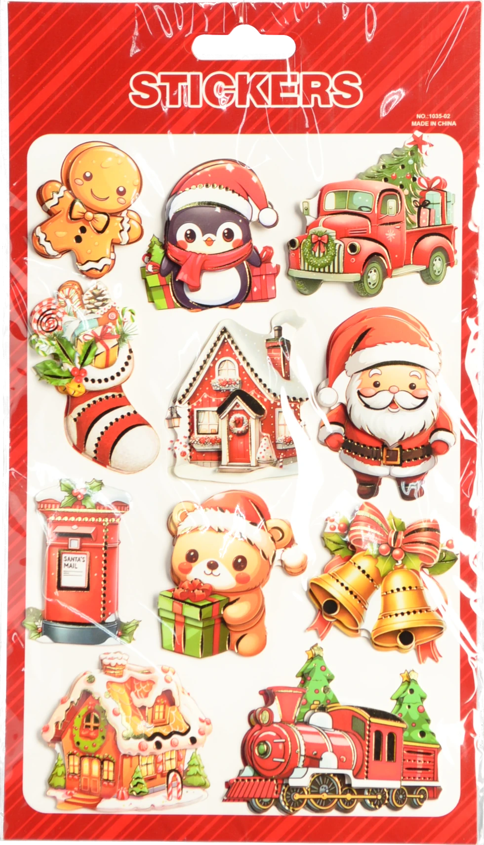 Декор новорічний стікер 1425см